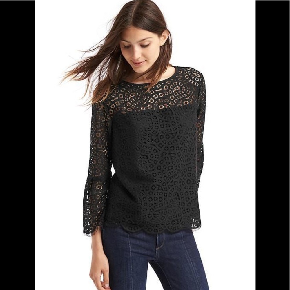 Gap Lace Top black XSmall